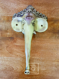 Brass Great Stunning Elephant Trunk Tusks Door Handle