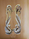 Set of 2 Peacock Design Door Handle, Handles for Cabinet