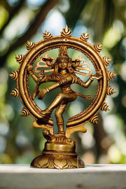 Brass Nataraja idol 7"