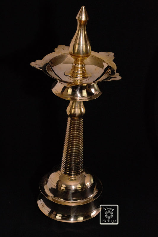 Nilavilakku - Kerala Brass Oil Lamp- 2 feet - The Golden Heritage #