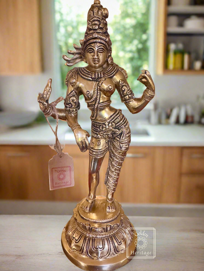 Ardhanarishvara Statue 12" - The Golden Heritage #