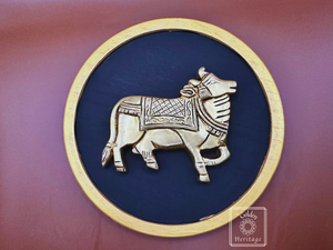 Pichwai Cow Hanging wall Décor, Wooden frame - The Golden Heritage #