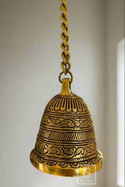 Hanging Bell with Chain for home decoration or Temple - The Golden Heritage #