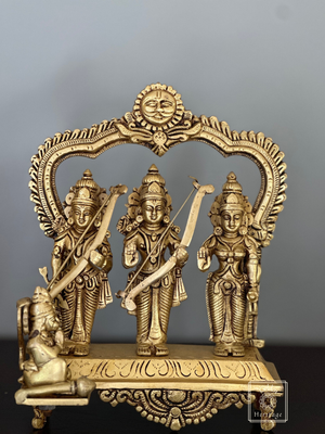 Pure Brass Ram Darbar,  Ram, Sita, Lakshman & Maruti - The Golden Heritage #