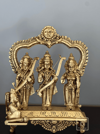 Pure Brass Ram Darbar,  Ram, Sita, Lakshman & Maruti - The Golden Heritage #
