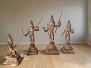 Bronze Ram Darbar-Ram, Sita, Lakshman & Maruti - The Golden Heritage #