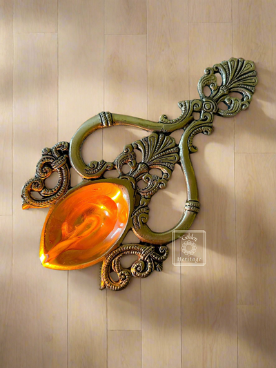 Dhoop Aarti Diya, Brass Lamp, Diya for pooja - The Golden Heritage #