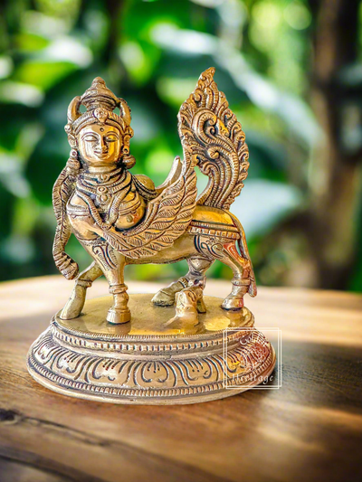 Brass Kamdhenu, cow statue - The Golden Heritage #
