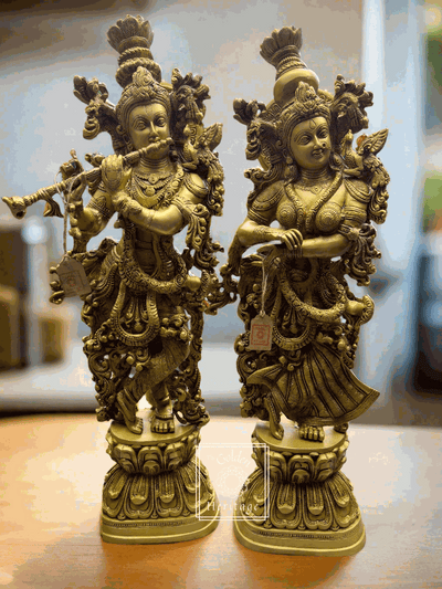 Brass Large Radha- Krishna Statue