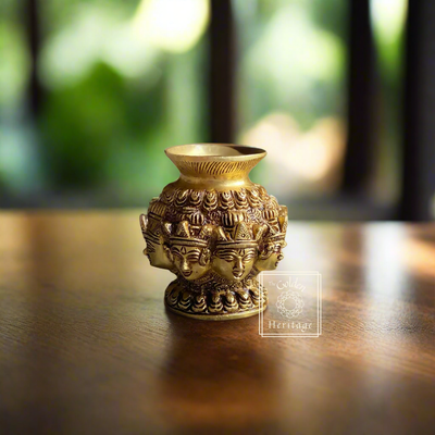 Indian traditional Kalash, Lakshmi kalash, Flower vase - The Golden Heritage #