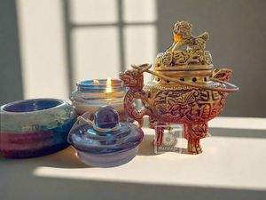 Brass Essence Holder, Dhoopdani - The Golden Heritage #