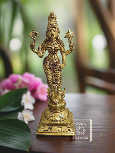 Brass Vishnu Durga Sculpture, Religious Goddess - The Golden Heritage #