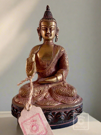 Life Story Carved Buddha idol 10” - The Golden Heritage #
