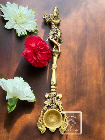 Krishna Prayer Spoon(Panchapali) - Hawan Spoon - The Golden Heritage #