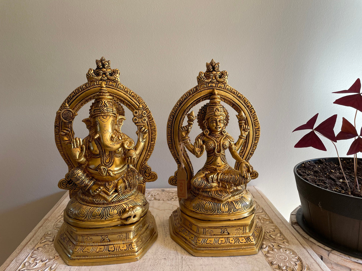 Auspicious Brass Ganapathi with Prabhavali - The Golden Heritage #