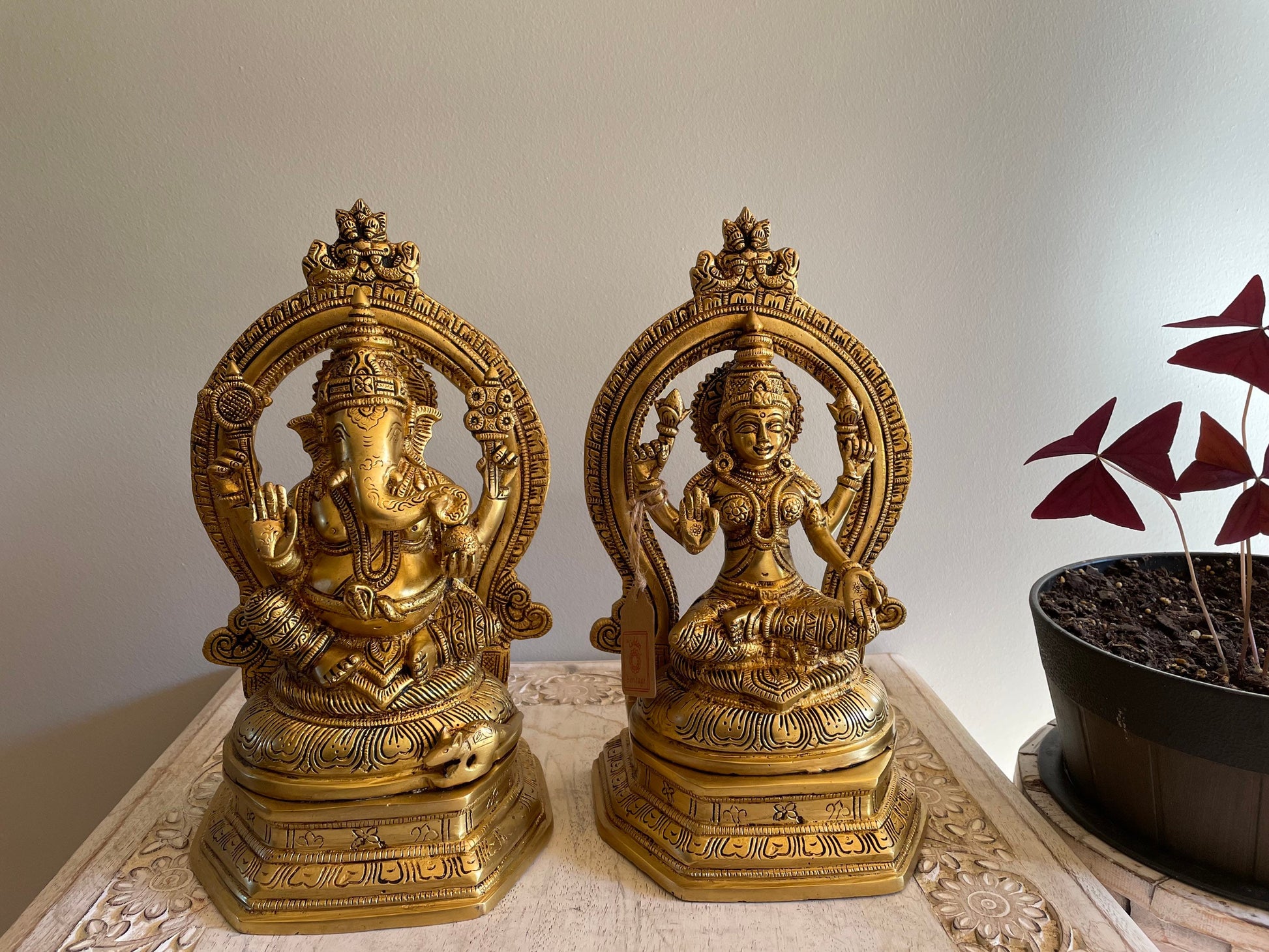 Auspicious Brass Ganapathi with Prabhavali - The Golden Heritage #