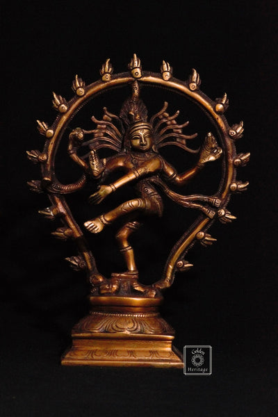 Brass Nataraja Statue Gift Home Décor 9"